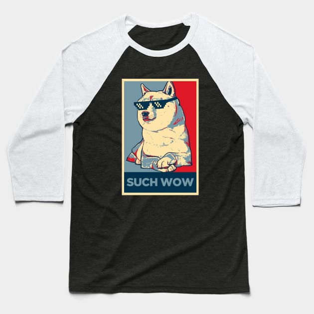 Such Wow Doge Baseball T-Shirt by TEEVEETEES